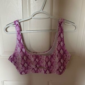 Shein Snakeskin Bikini Top